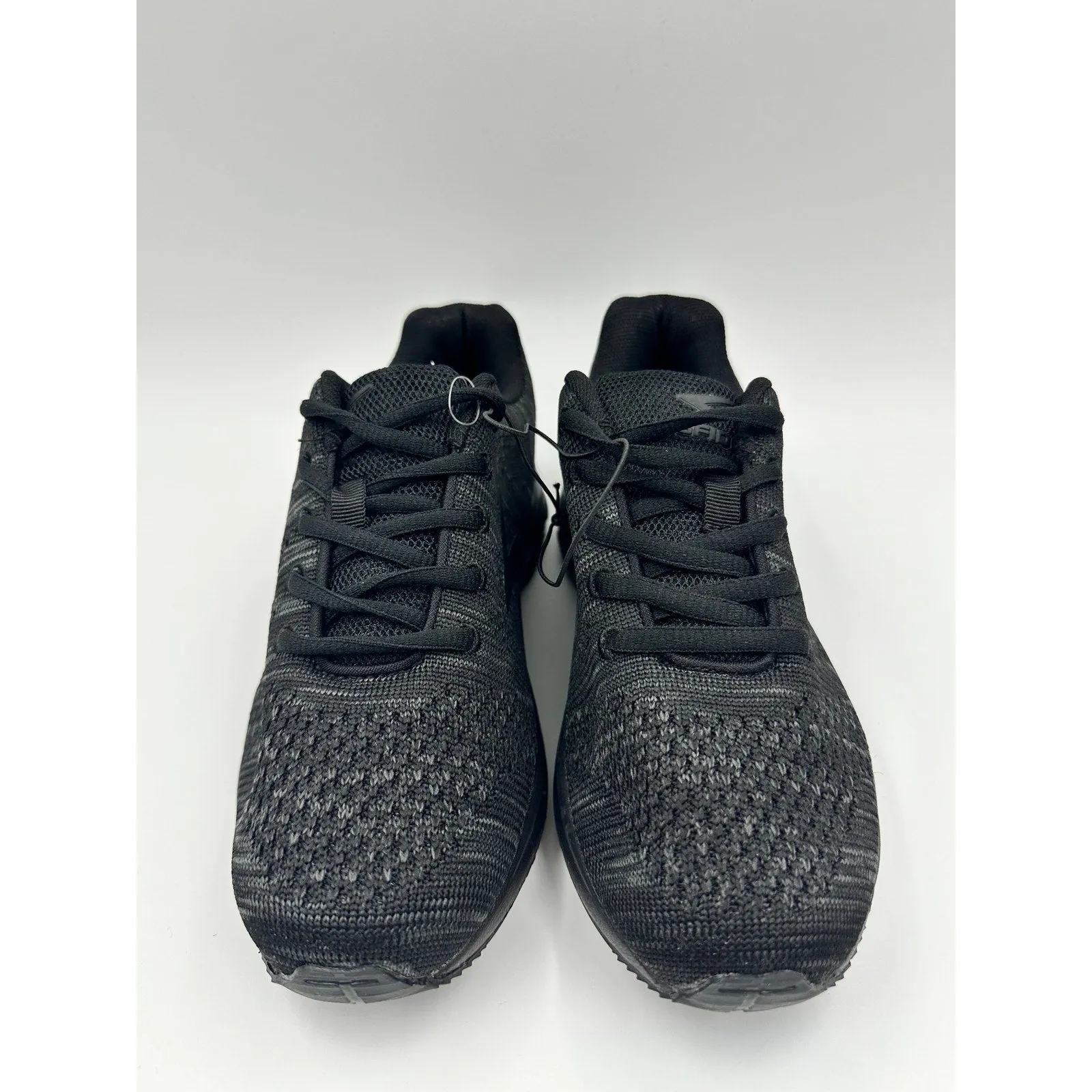 Big Kids/Youth Size 4, Black Low Top Sneaker with Laces and Gray Accents