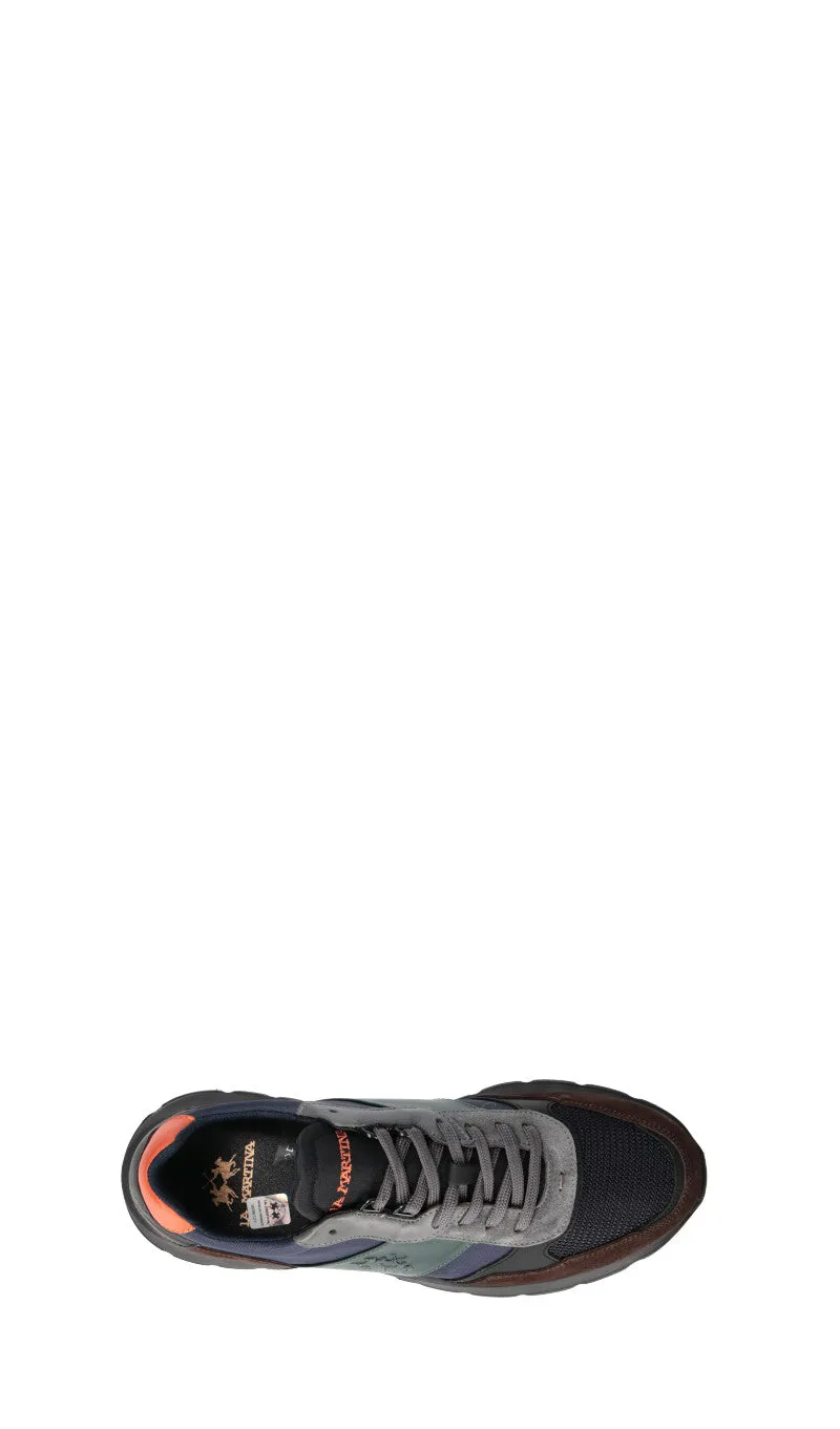 LA MARTINA Sneaker uomo blu/verde/marrone in pelle