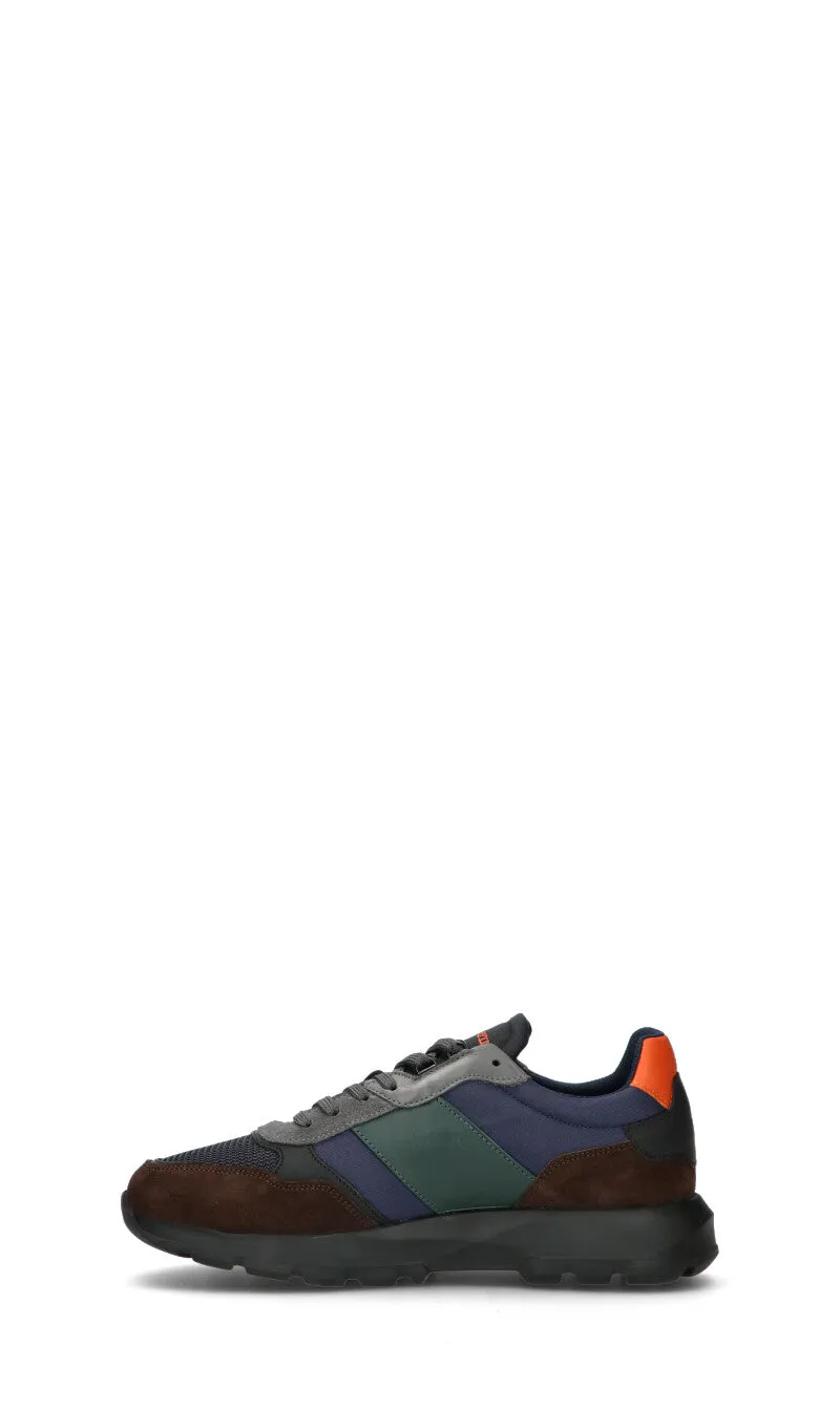 LA MARTINA Sneaker uomo blu/verde/marrone in pelle