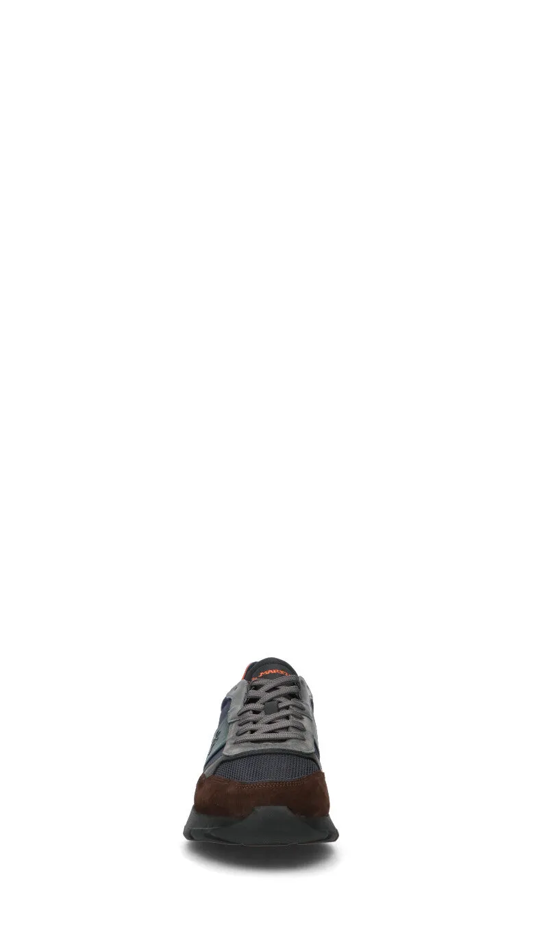 LA MARTINA Sneaker uomo blu/verde/marrone in pelle